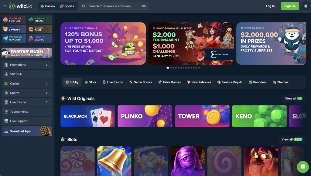 Wild.io Online Casino in Pennsylvania